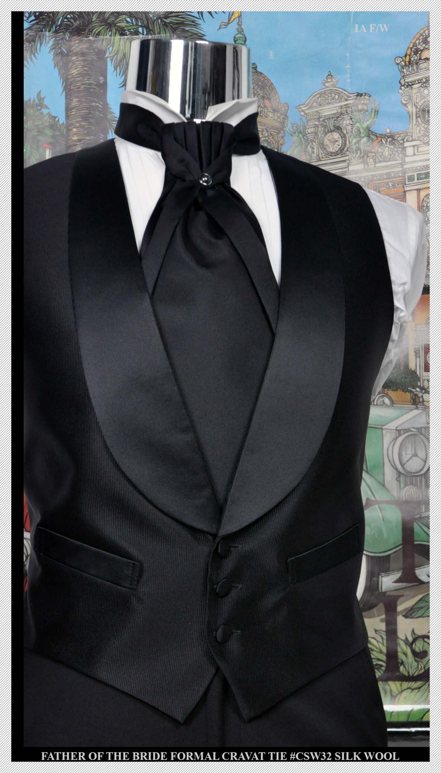 New men's formal tuxedo vest waistcoat neck tie necktie chintz dark purple