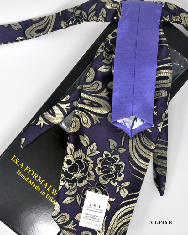 Wedding Cravat Tie Purple