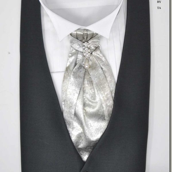 Groom's Men Silver Neckties